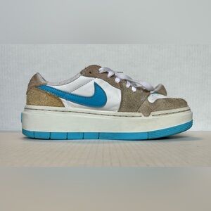Nike Air Jordan 1 Elevate Low SE Platform Sneaker Blue White Sanddrift W7.5